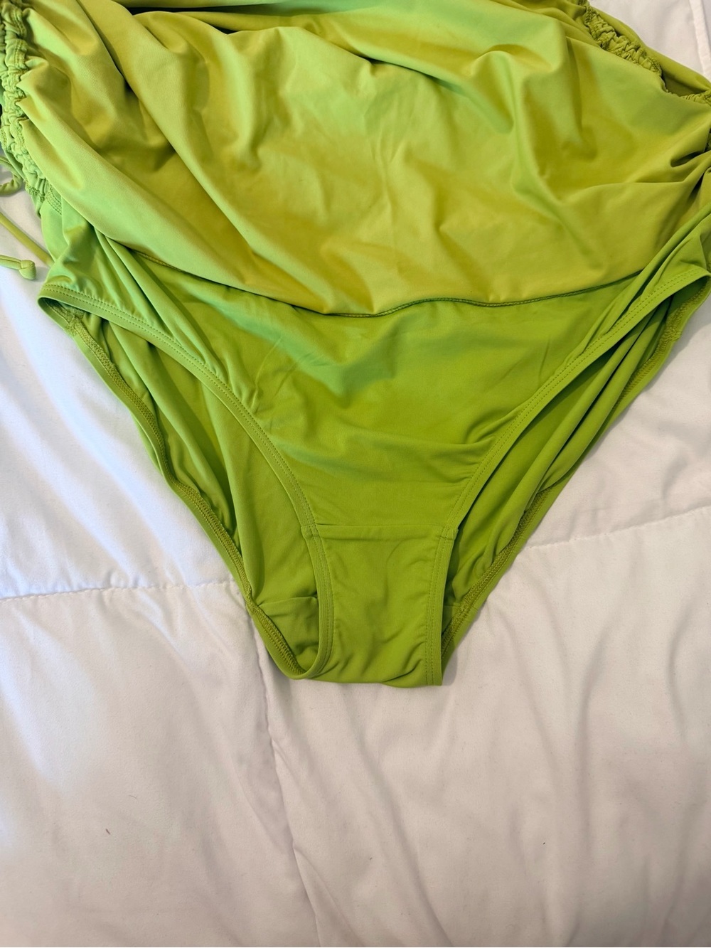 High Rise Ruched Swim Skirt Adjustable Side - Picture 5 of 7